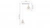 Lampa wisząca loftowa 2xE27 FOSKAL WHITE